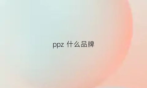 ppz 什么品牌